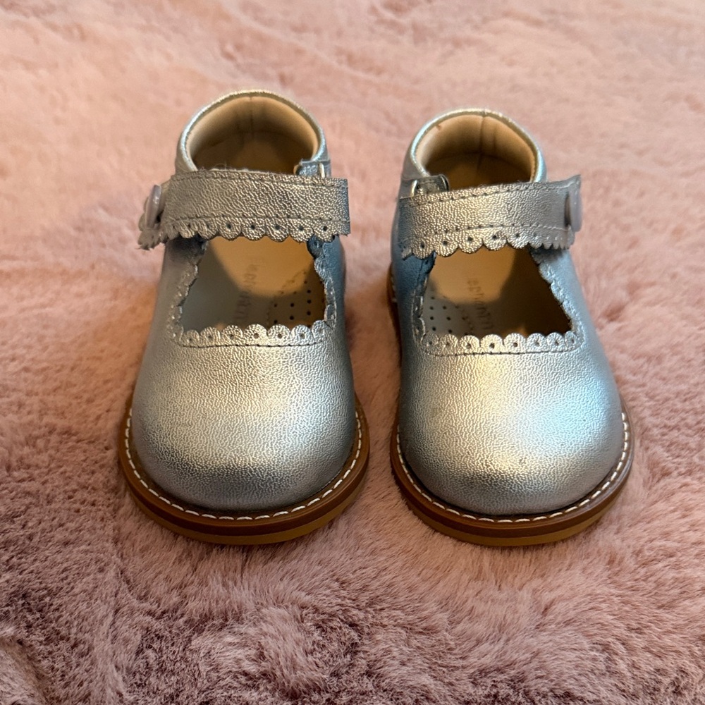 Elephantito Silver Mary Jane Dress Shoes